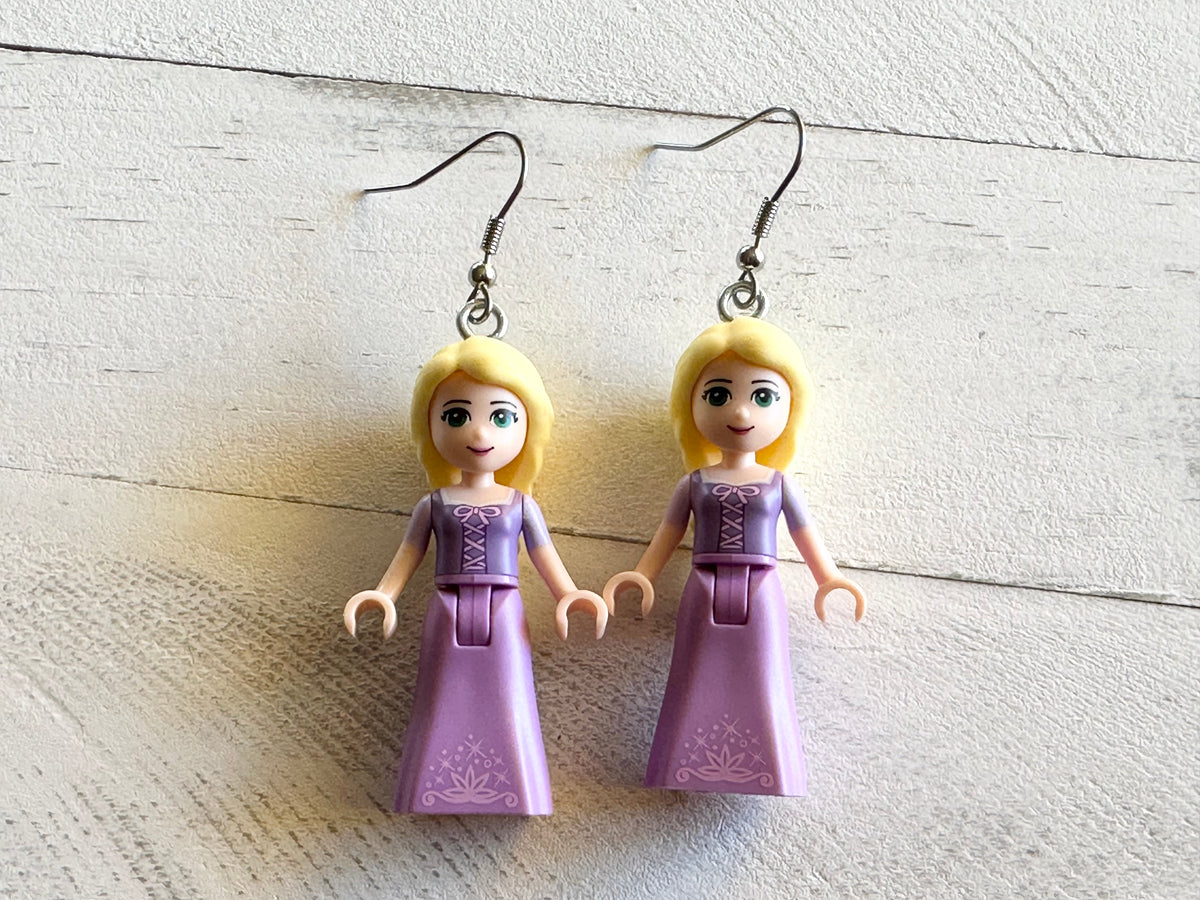 Handmade Lego Rapunzel Mini Fig Earrings – ErinEtc