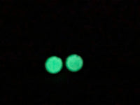 8mm Circle Studs - Glow In The Dark