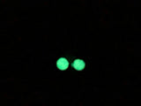 6mm Circle Studs - Glow In The Dark