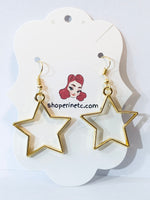Christmas Dangle Earrings - Gold Star