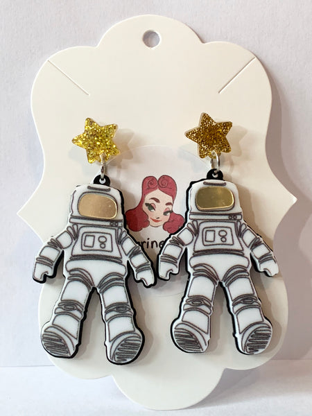 Acrylic Earrings - Astronauts