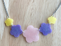 Handmade Resin Necklace - Spring Flowers
