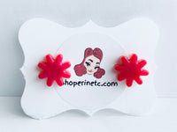 Handmade Resin Earrings - Chunky Pink Star Studs