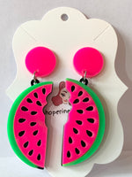 Acrylic Earrings - Watermelon