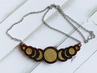 Handmade Resin Necklace - Fall Lunar Phase