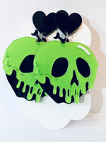 Acrylic Earrings - Poison Apple (neon green)