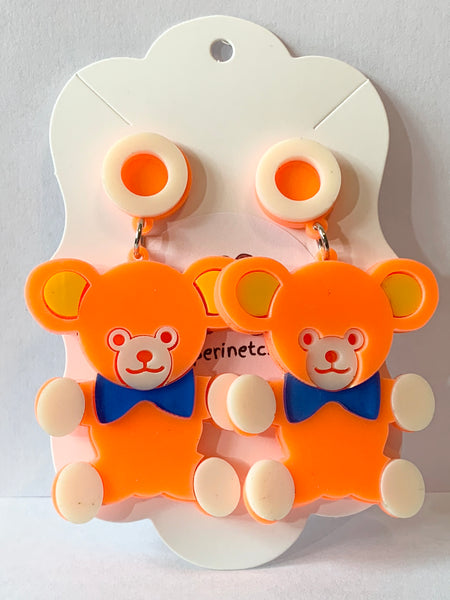 Acrylic Earrings - Teddy Bears