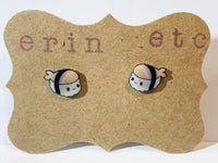 Handmade Plastic Earrings - Shrimp Nigiri