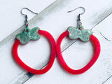 Handmade Resin Earrings - Strawberry Dangles