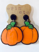 Handmade Dangle Earrings - Pumpkins