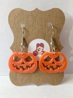 Acrylic Earrings - Pumpkins