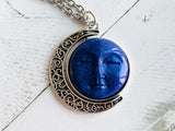 Handmade Resin Necklace - Blue Moon